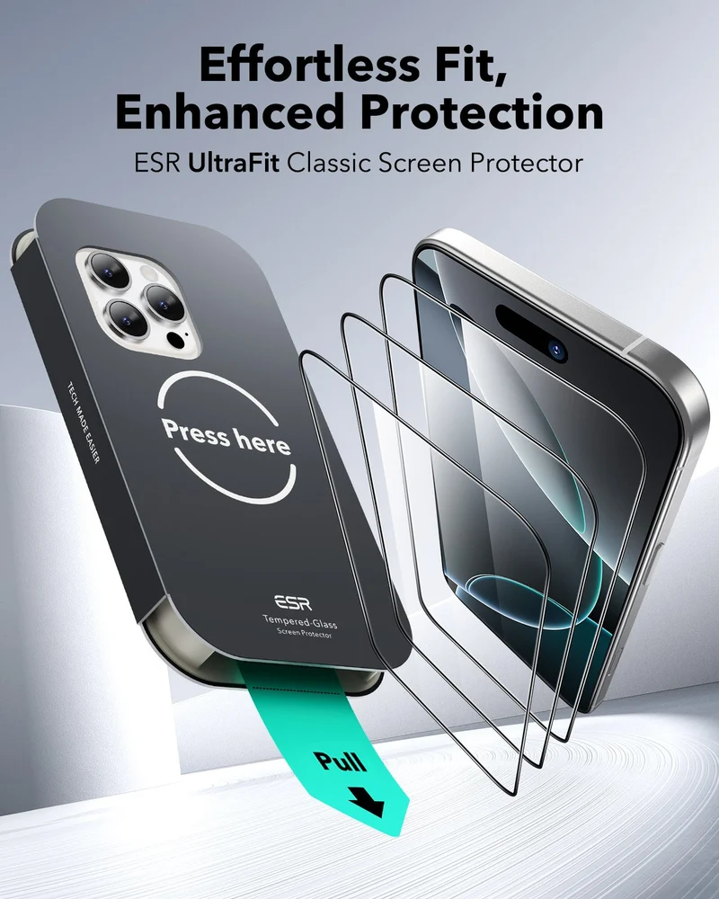 iPhone 16 Pro UltraFit Classic Screen Protector -3 Pack