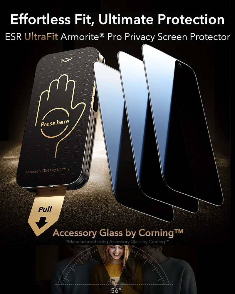 iPhone 16 Pro Max UltraFit Armorite®️ Pro Privacy Screen Protector - 3 Pack