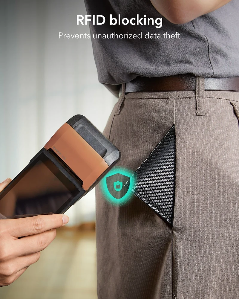 Geo Wallet with Find My - Black Carbon Fiber