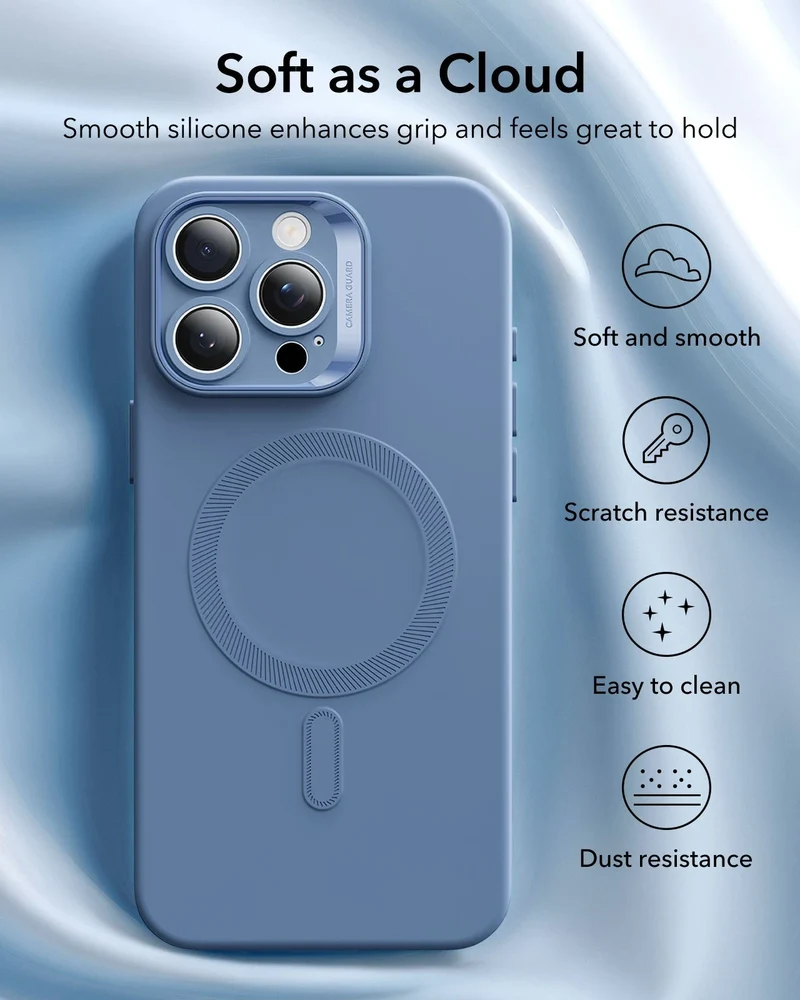 iPhone 16 Pro Max Cloud Soft Magnetic Case (Camera Control) - Light Blue