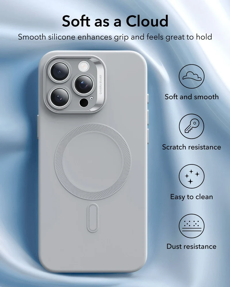 iPhone 16 Pro Max Cloud Soft Magnetic Case (Camera Control) - Grey