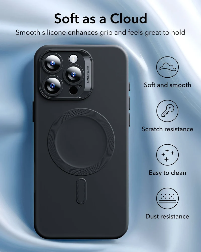iPhone 16 Pro Max Cloud Soft Magnetic Case (Camera Control) - Black