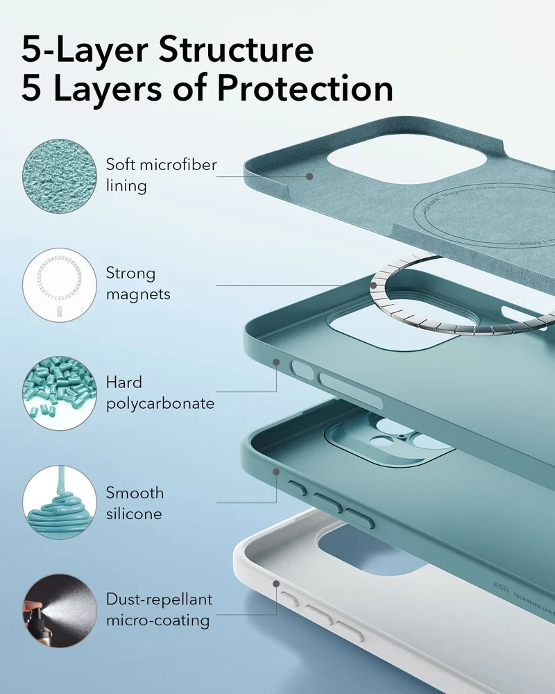 iPhone 16 Plus Cloud Soft Magnetic Case (Camera Control) - Teal