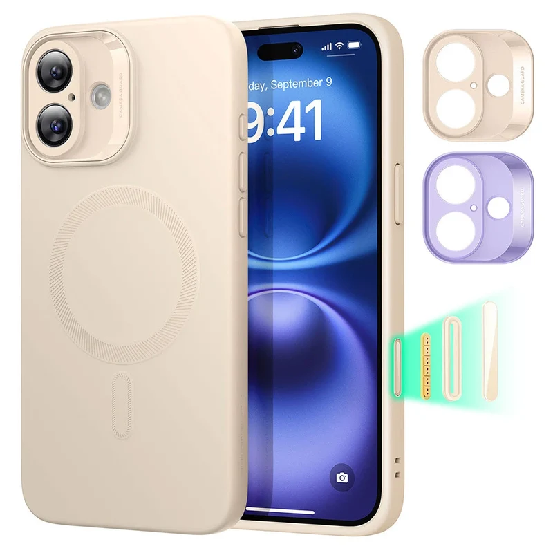 iPhone 16 Plus Cloud Soft Magnetic Case (Camera Control) - Light Tan
