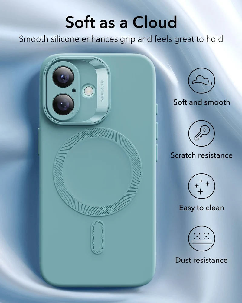 iPhone 16 Cloud Soft Magnetic Case (Camera Control) - Teal