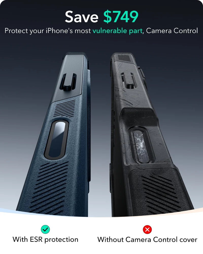 iPhone 16 Pro Cyber Tough Magnetic Case (Camera Control) - Navy Blue