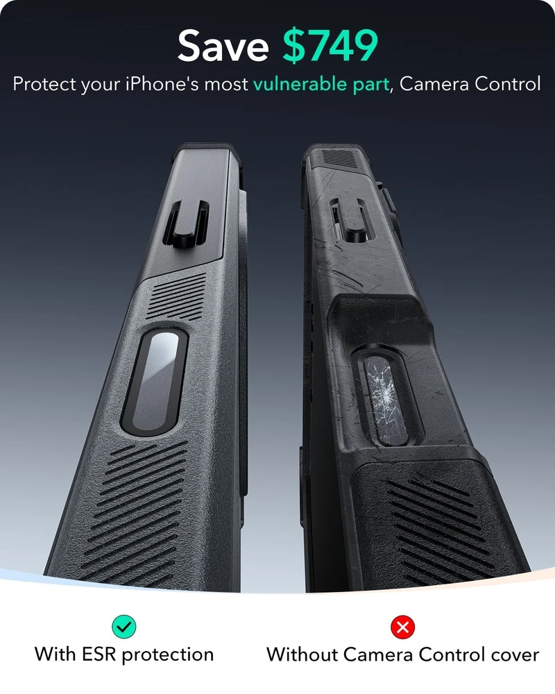 iPhone 16 Pro Cyber Tough Magnetic Case (Camera Control) - Grey