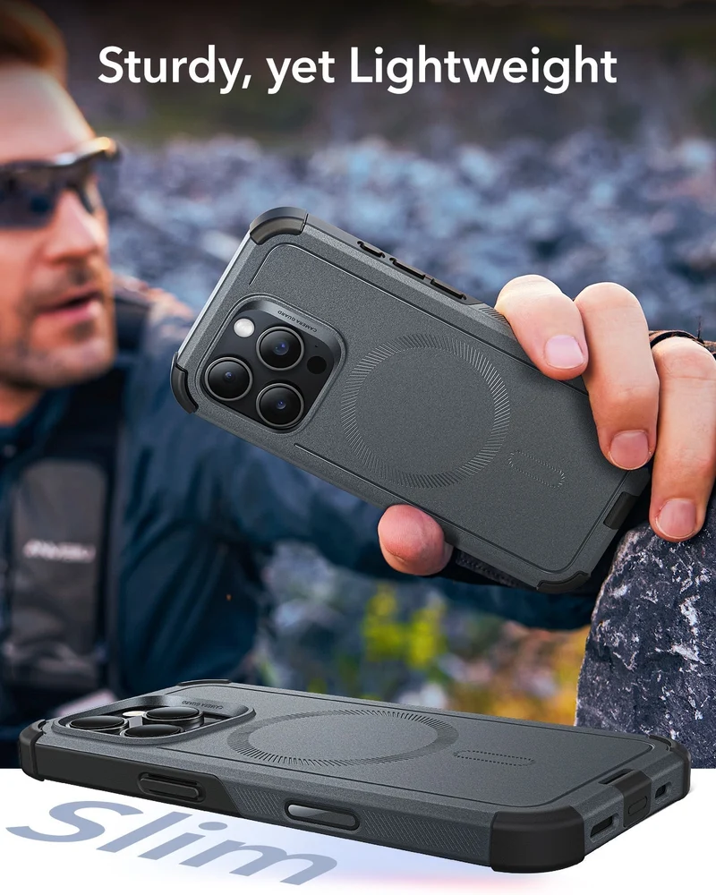 iPhone 16 Pro Cyber Tough Magnetic Case (Camera Control) - Grey