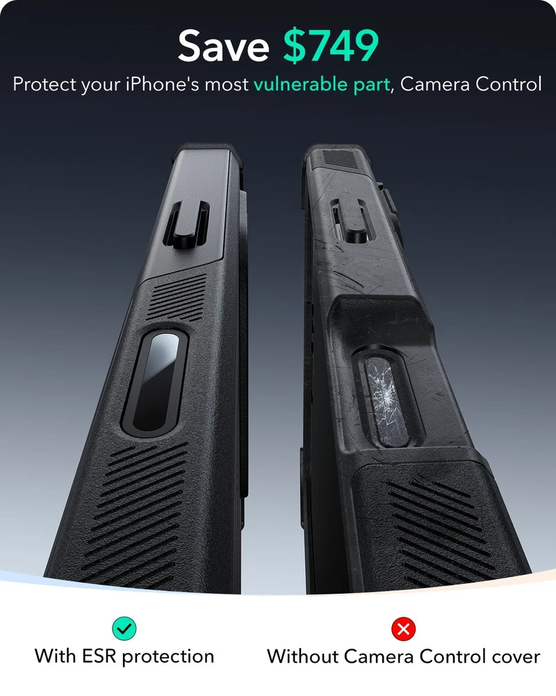 iPhone 16 Pro Cyber Tough Magnetic Case (Camera Control) - Black