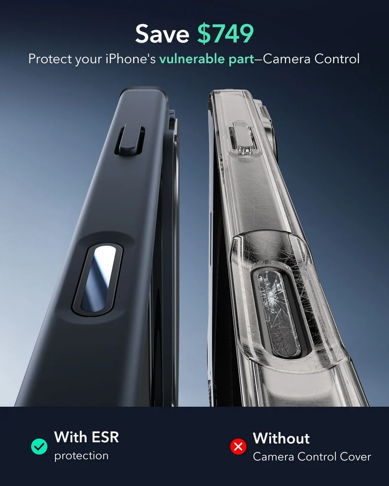 iPhone 16 Pro Max Armor Tough Magnetic Case (Camera Control, Stash Stand) - Frosted Black