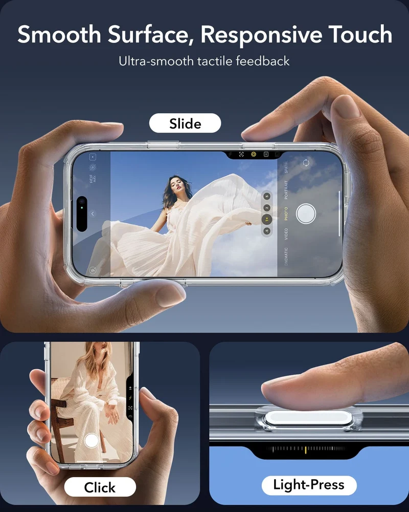 iPhone 16 Pro Armor Tough Magnetic Case (Camera Control, Stash Stand) - Clear