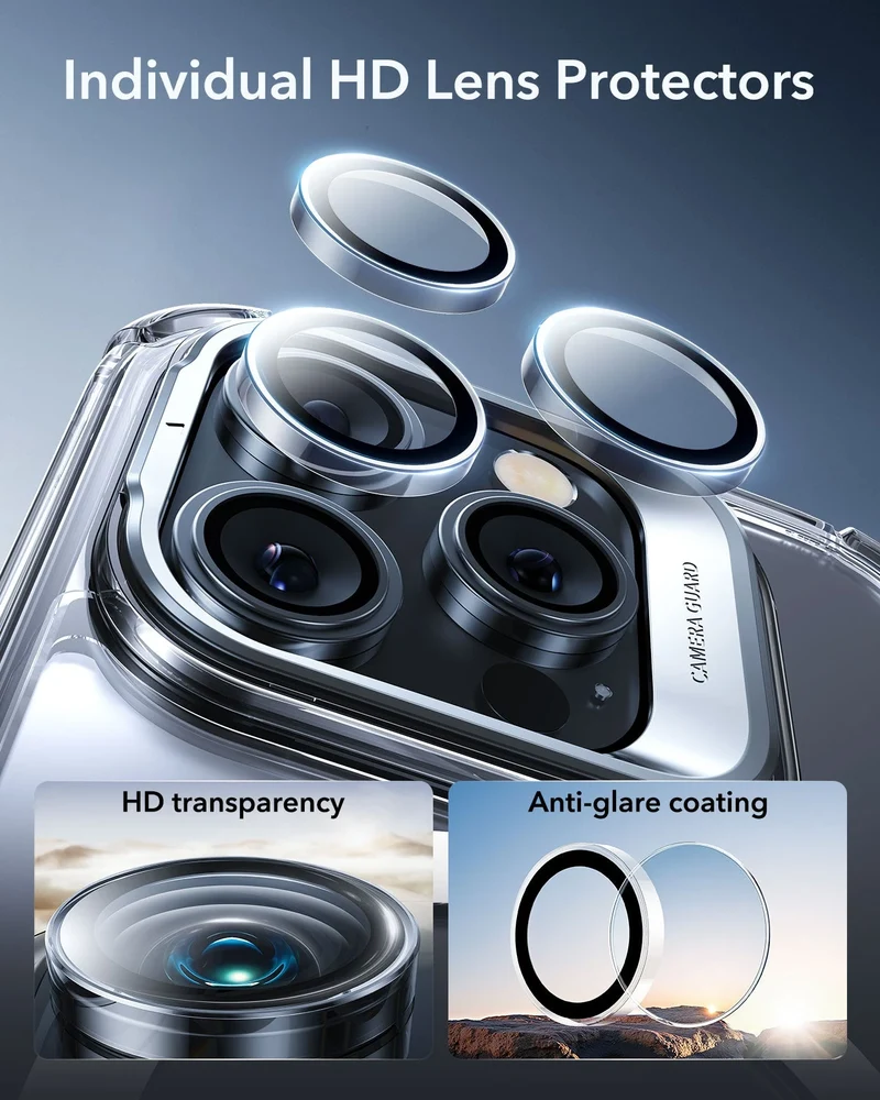 iPhone 16 Pro Armor Tough Magnetic Case (Camera Control, Stash Stand) - Clear