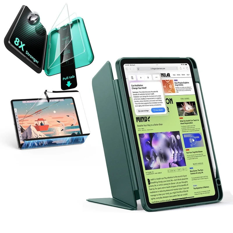iPad Air 11" (2025) Flip Transformation Bundle - Green