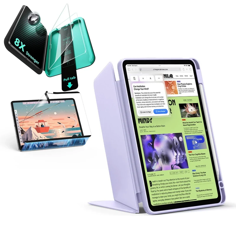 iPad Air 11" (2025) Flip Transformation Bundle - Light Purple