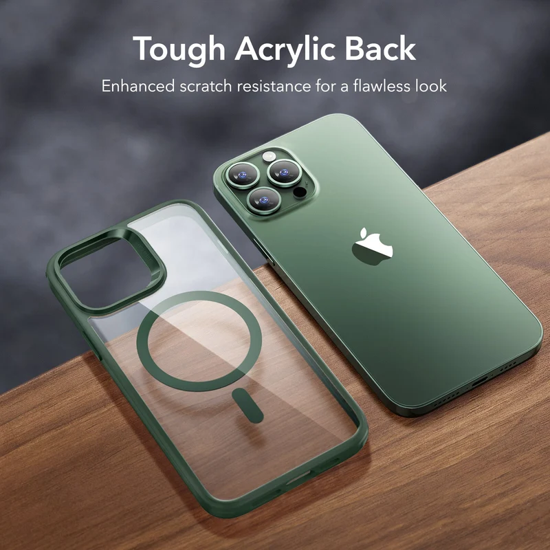 iPhone 13 Pro Max Classic Hybrid Case (HaloLock) - Clear Green