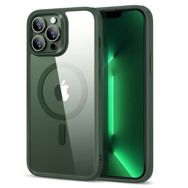 iPhone 13 Pro Classic Hybrid Case (HaloLock) - Clear Green