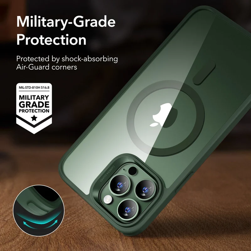 iPhone 13 Pro Classic Hybrid Case (HaloLock) - Clear Green