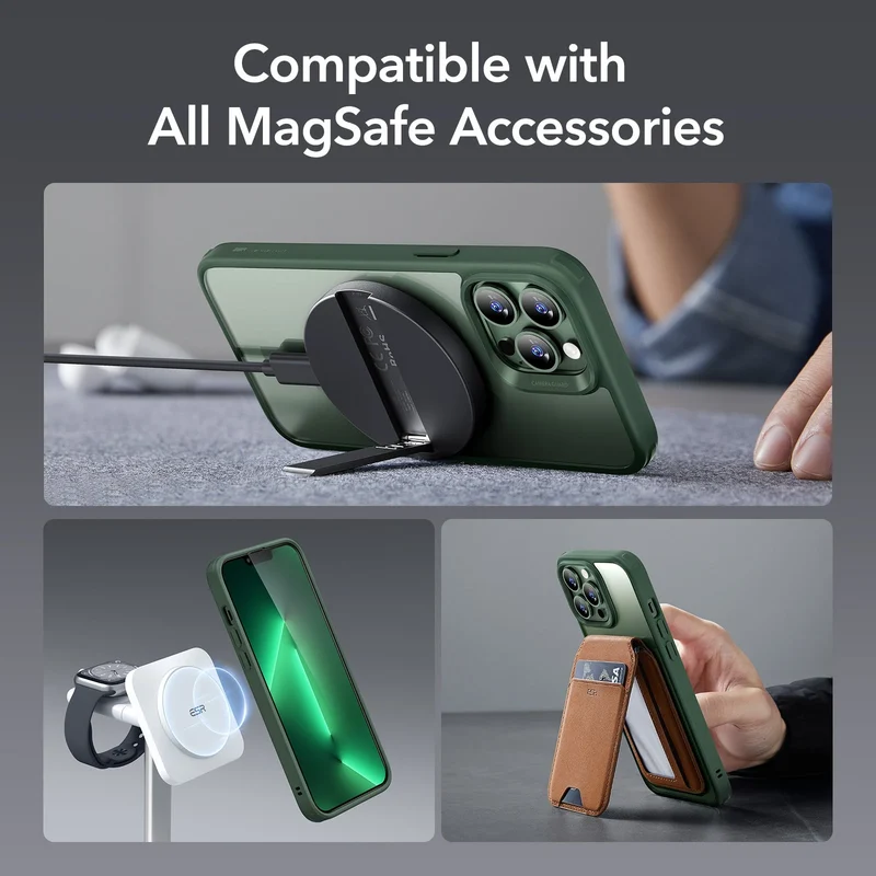 iPhone 13 Pro Classic Hybrid Case (HaloLock) - Clear Green
