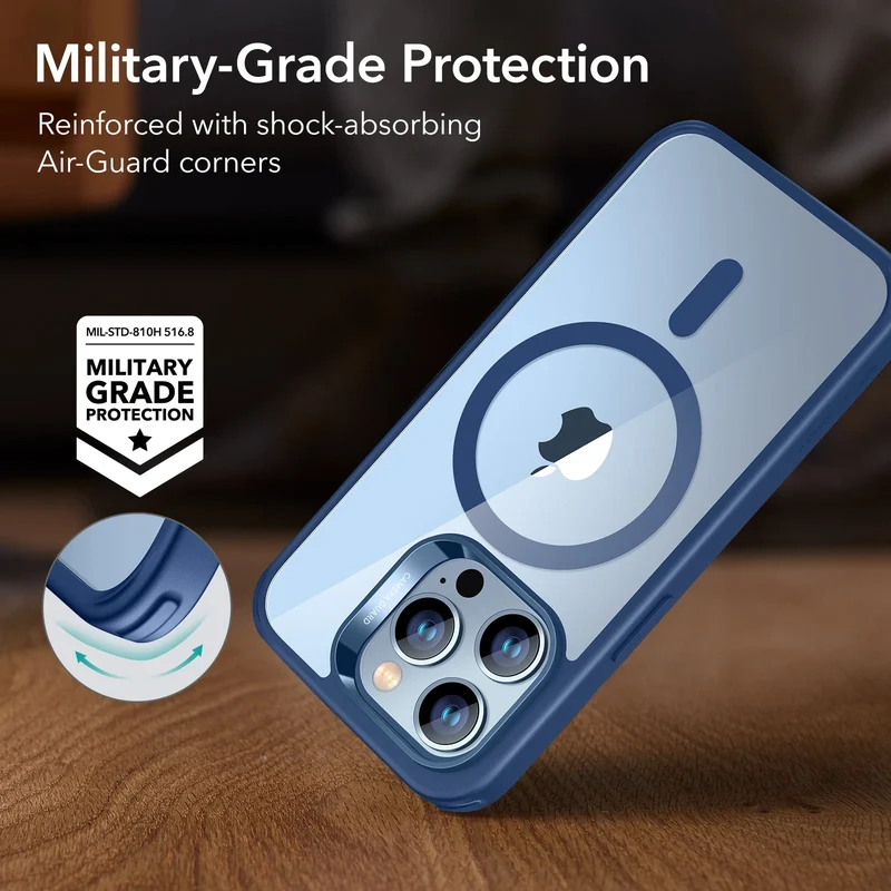 iPhone 13 Pro Classic Hybrid Case (HaloLock) - Clear Blue