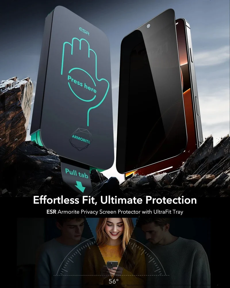 iPhone 16 Pro UltraFit Armorite Privacy Screen Protector - 3 Pack