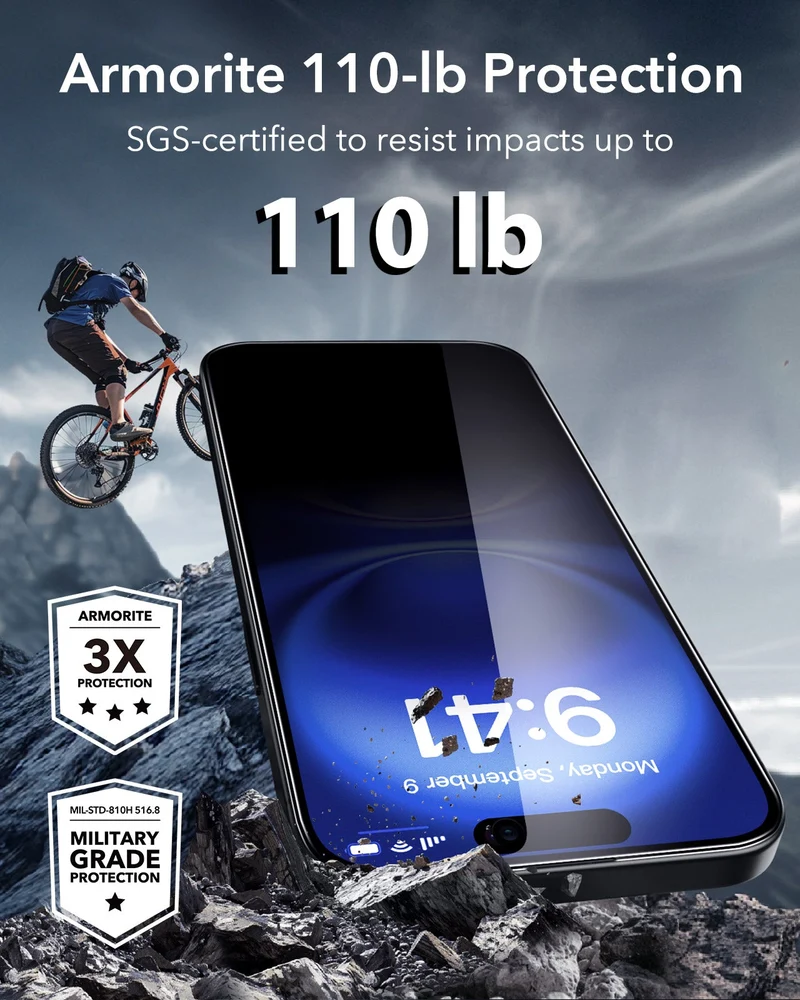 iPhone 16 Plus/15 Plus UltraFit Armorite Privacy Screen Protector - 3 Pack