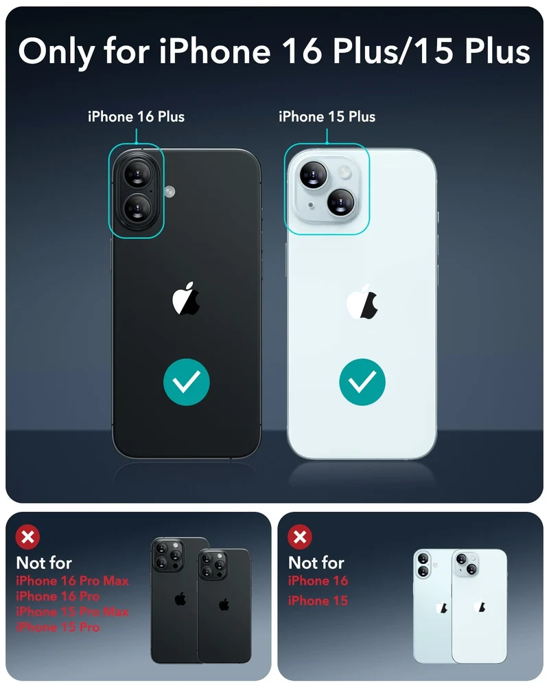 iPhone 16 Plus/15 Plus UltraFit Armorite Privacy Screen Protector - 3 Pack