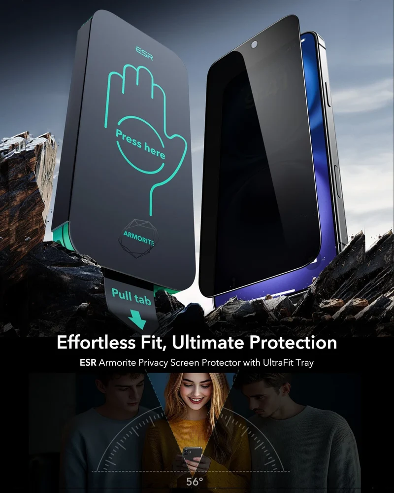 iPhone 16/15 UltraFit Armorite Privacy Screen Protector - 3 Pack