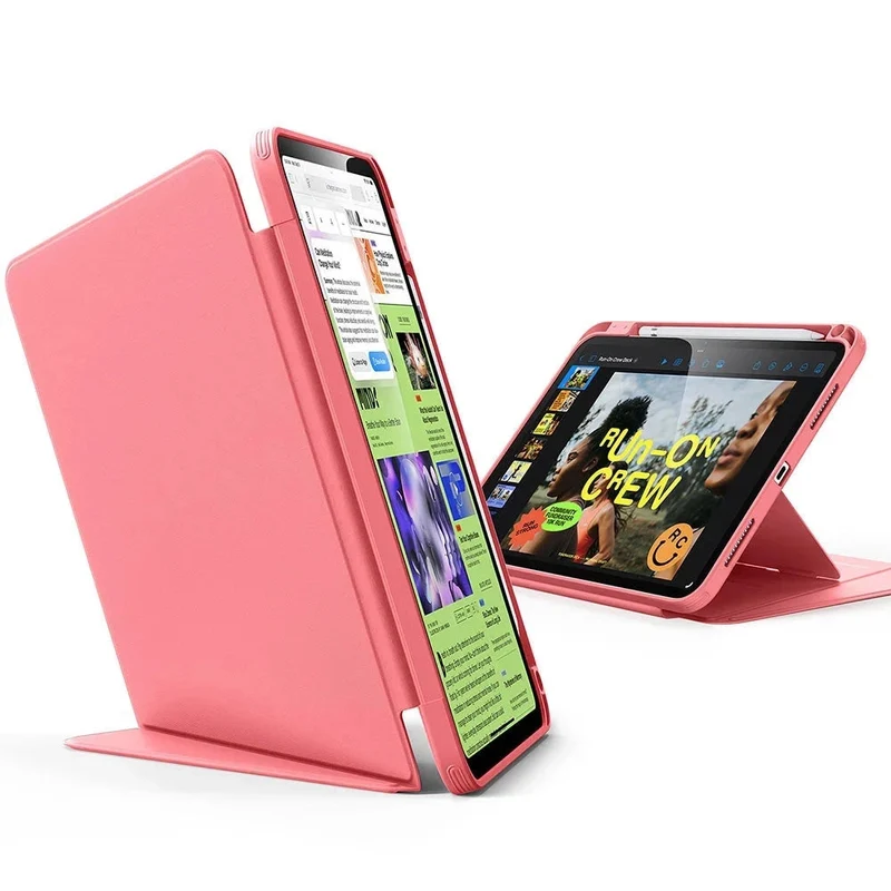 iPad 11" (A16, 2025) Flip Magnetic Case with Pencil Holder - Red