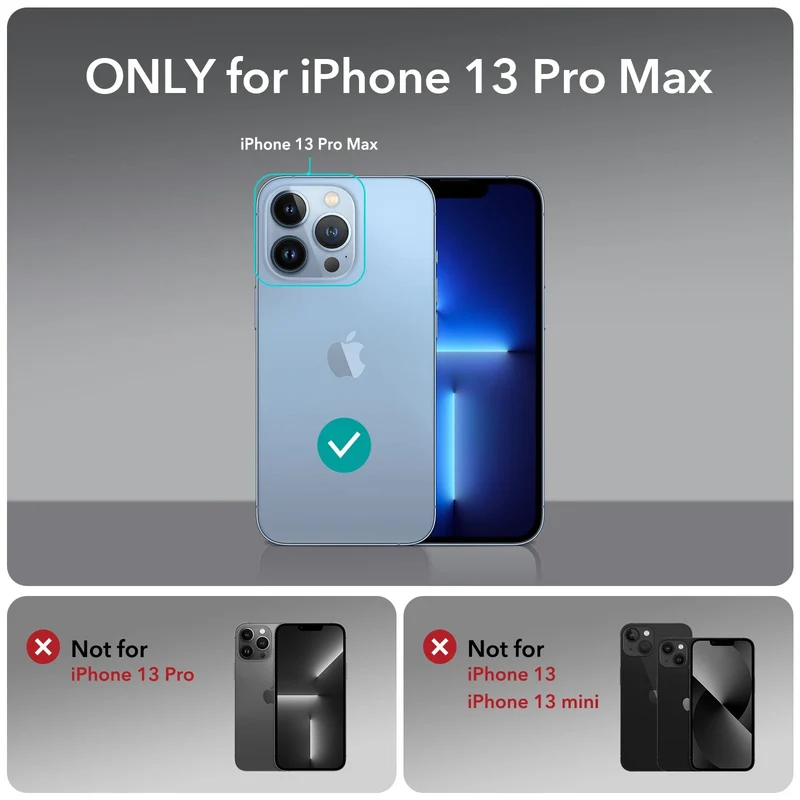 iPhone 13 Pro Max Armor Tough Case with Stash Stand (HaloLock) - Clear Blue