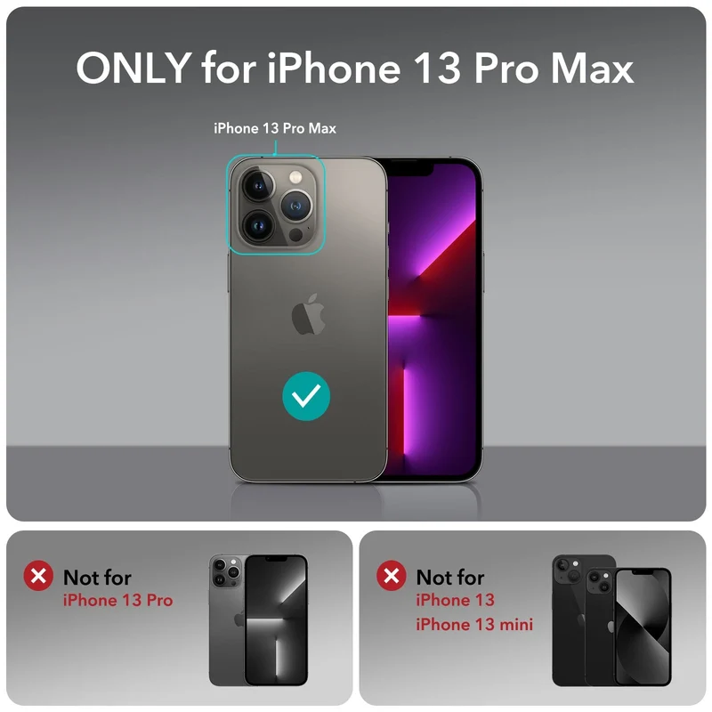 iPhone 13 Pro Max Armor Tough Case with Stash Stand (HaloLock) - Clear Black