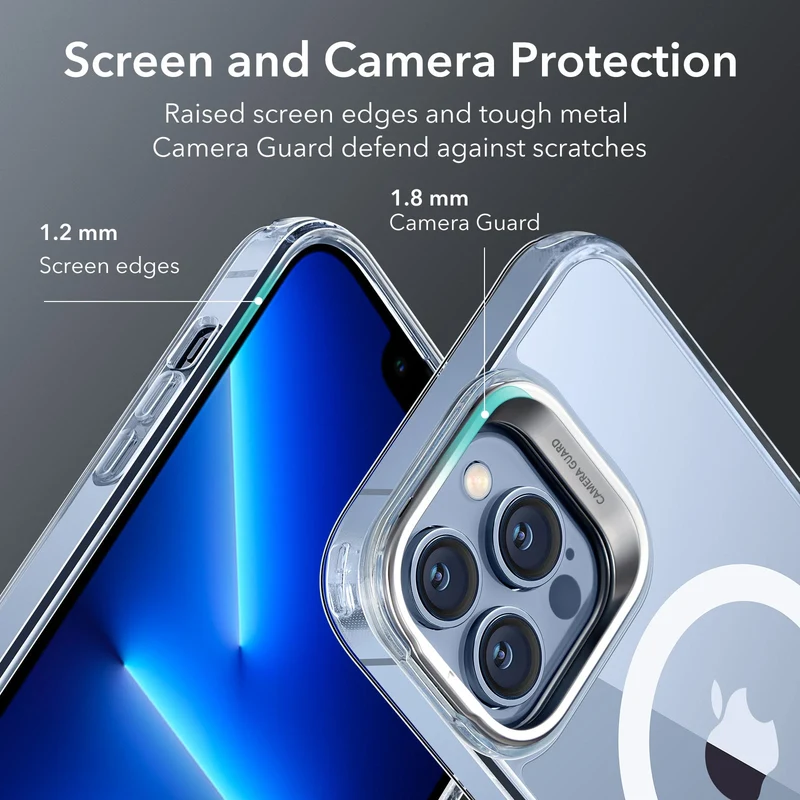 iPhone 13 Pro Max Classic Hybrid Case with Stash Stand (HaloLock) - Clear