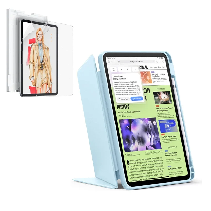 iPad 11" (A16, 2025) Flip Art Bundle - Sky Blue