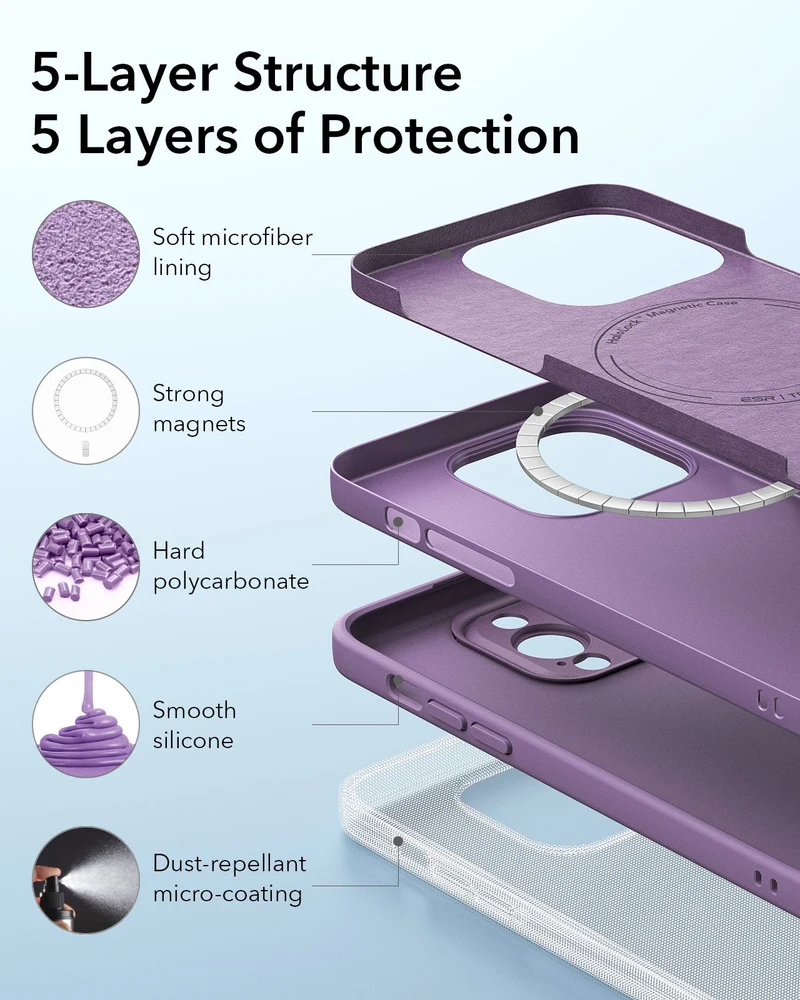 iPhone 14 Pro Cloud Soft Case (HaloLock) - Purple