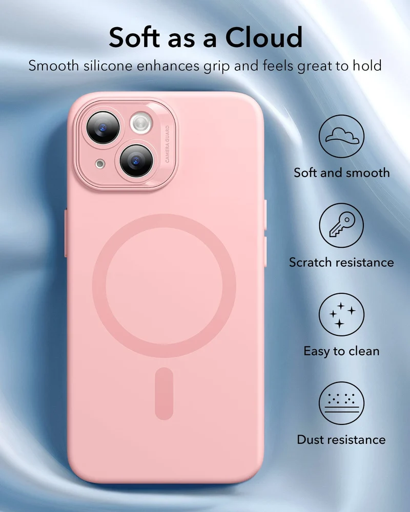 iPhone 14 Cloud Soft Case (HaloLock) - Pink