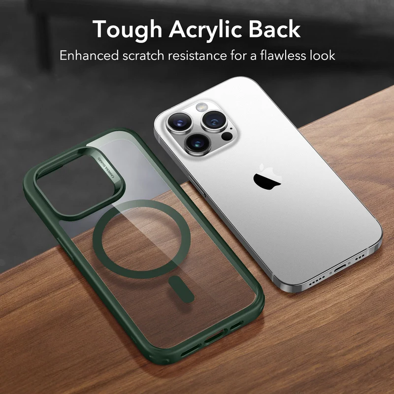 iPhone 14 Pro Max Classic Hybrid Case (HaloLock) - Clear Green