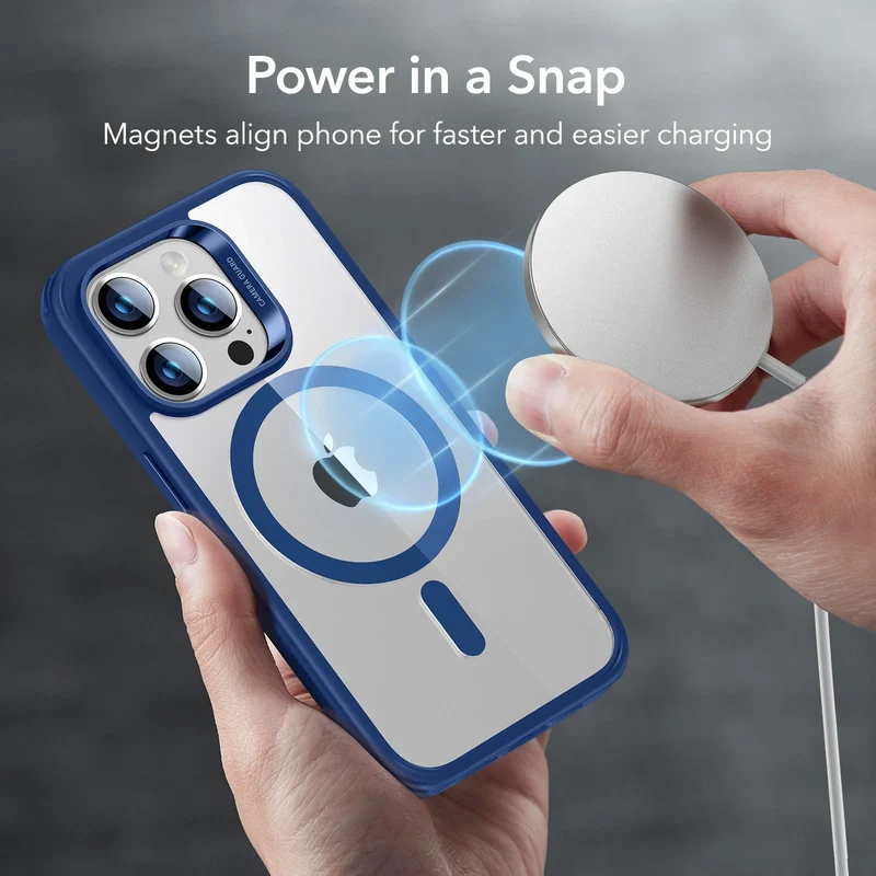 iPhone 14 Pro Max Classic Hybrid Case (HaloLock) - Clear Blue