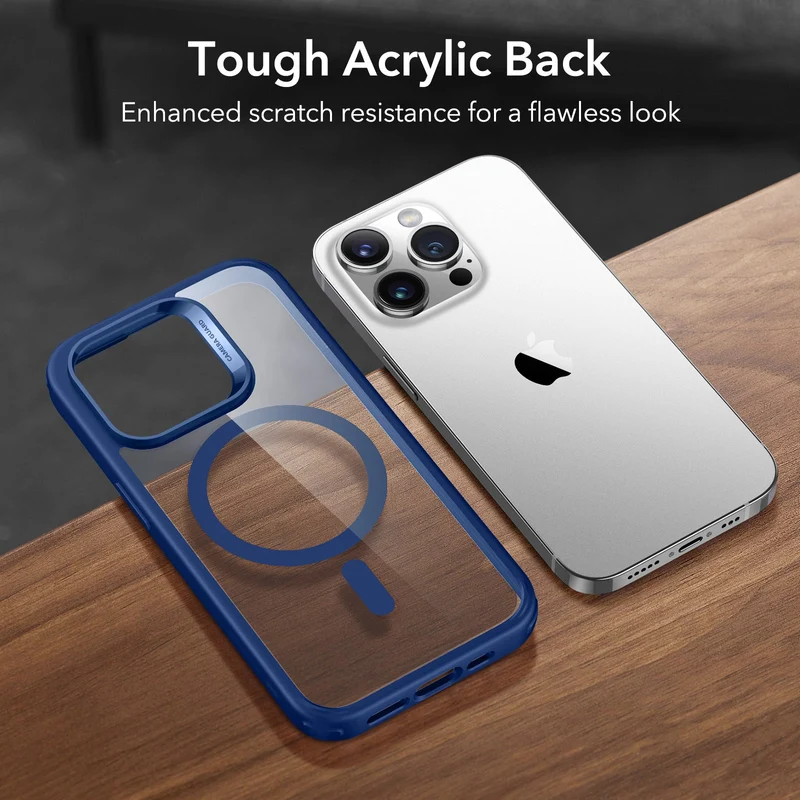 iPhone 14 Pro Max Classic Hybrid Case (HaloLock) - Clear Blue
