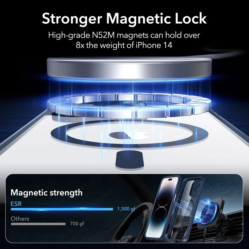 iPhone 14 Pro Max Armor Tough Case (HaloLock) - Clear Blue