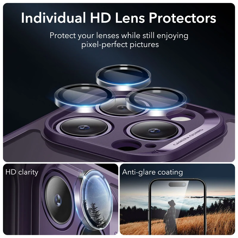 iPhone 14 Pro Max Armor Tough Case (HaloLock) - Clear Purple