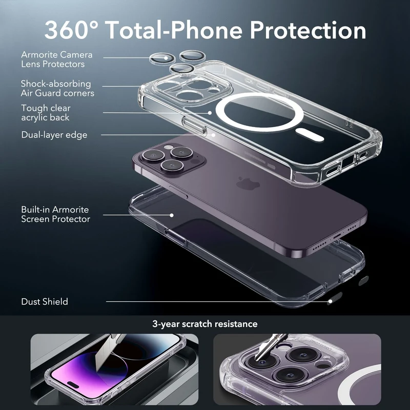 iPhone 14 Pro Max Armor Tough Case (HaloLock) - Clear