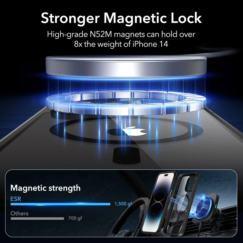 iPhone 14 Pro Max Armor Tough Case (HaloLock) - Clear Black