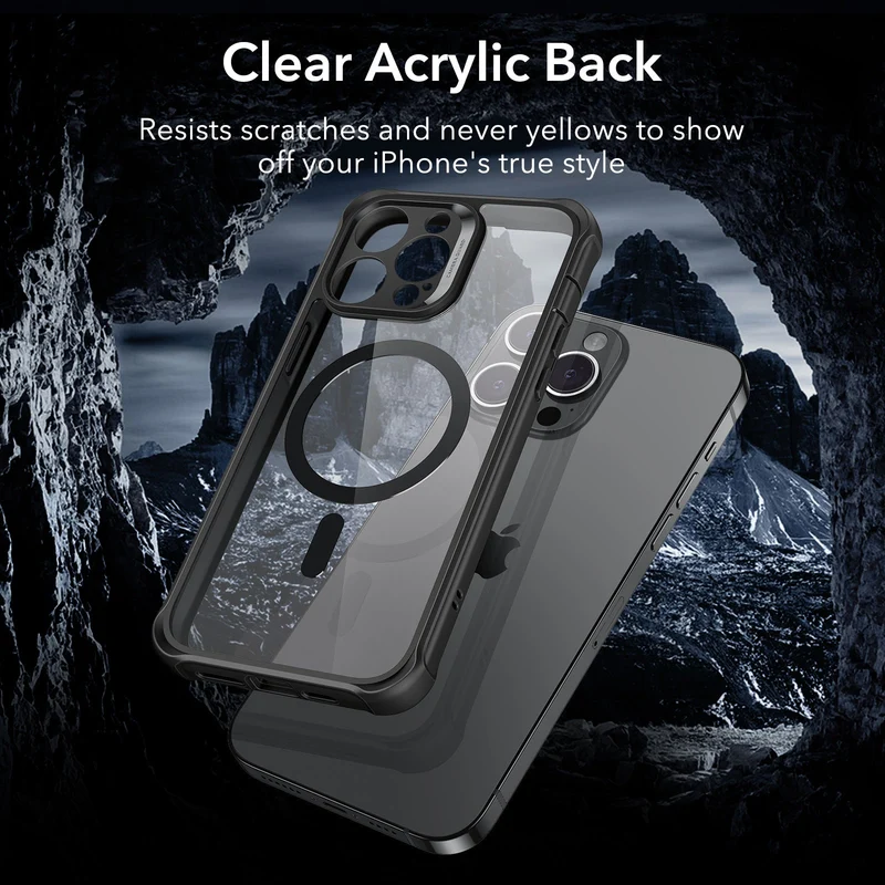 iPhone 14 Pro Max Armor Tough Case (HaloLock) - Clear Black