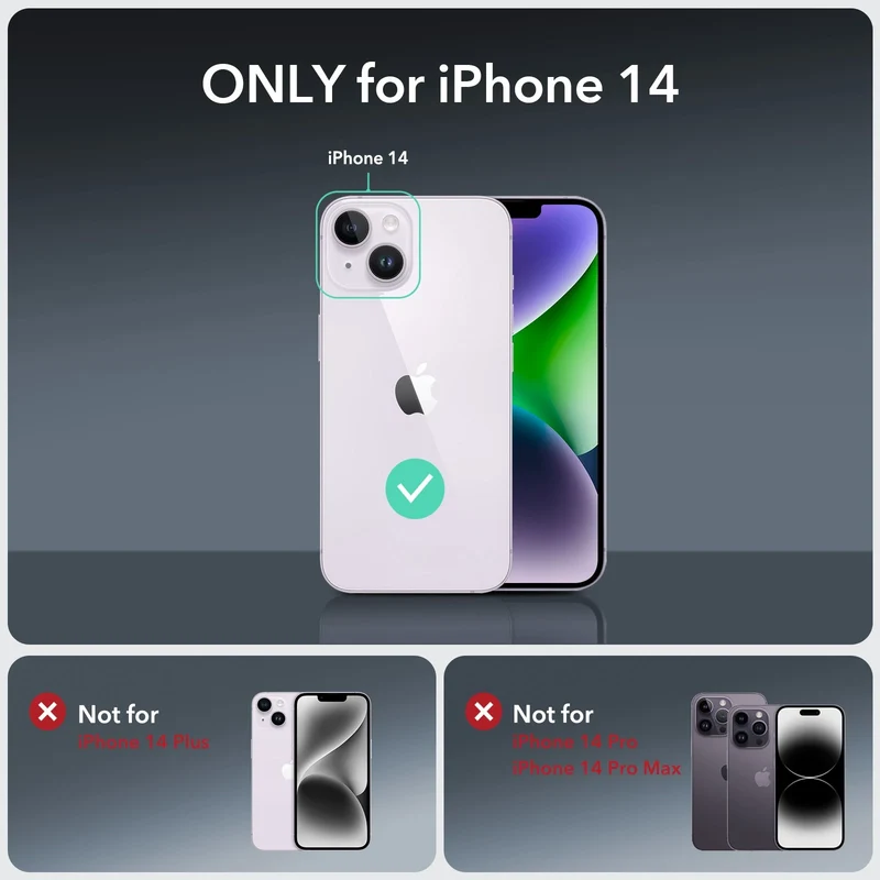 iPhone 14 Armor Tough Case (HaloLock) - Clear Red