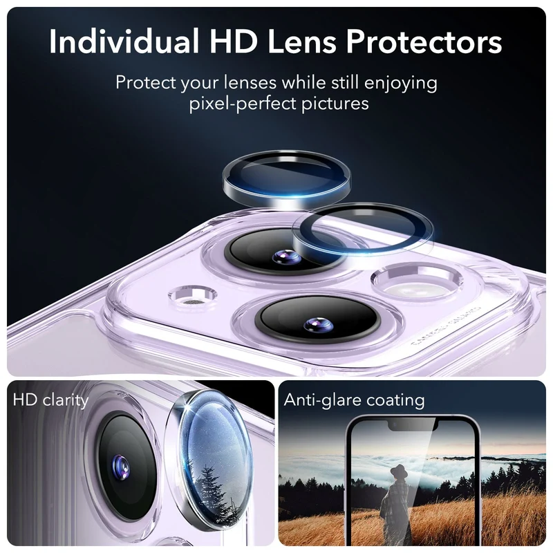 iPhone 14 Armor Tough Case (HaloLock) - Clear Purple