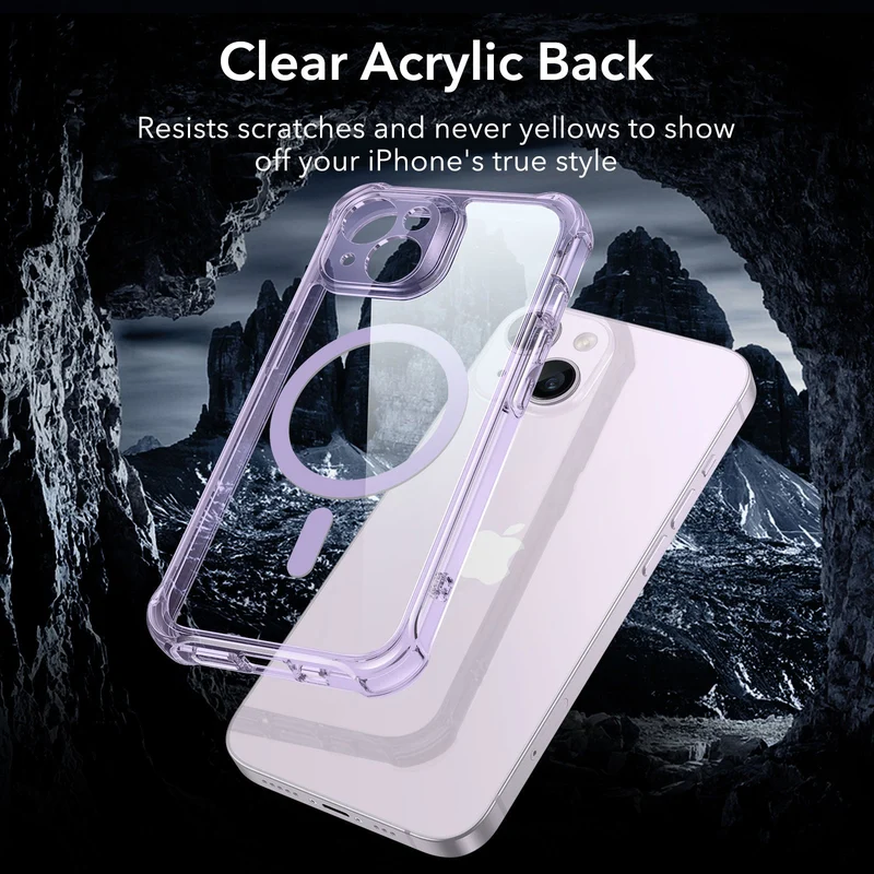 iPhone 14 Armor Tough Case (HaloLock) - Clear Purple