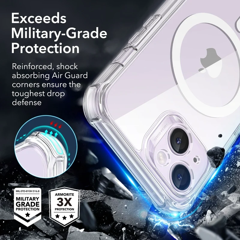 iPhone 14 Armor Tough Case (HaloLock) - Clear
