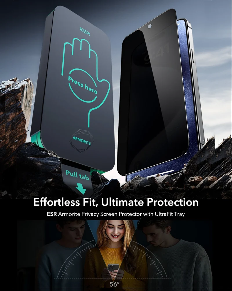 iPhone 15 Pro Max UltraFit Armorite Privacy Screen Protector - 3 Pack
