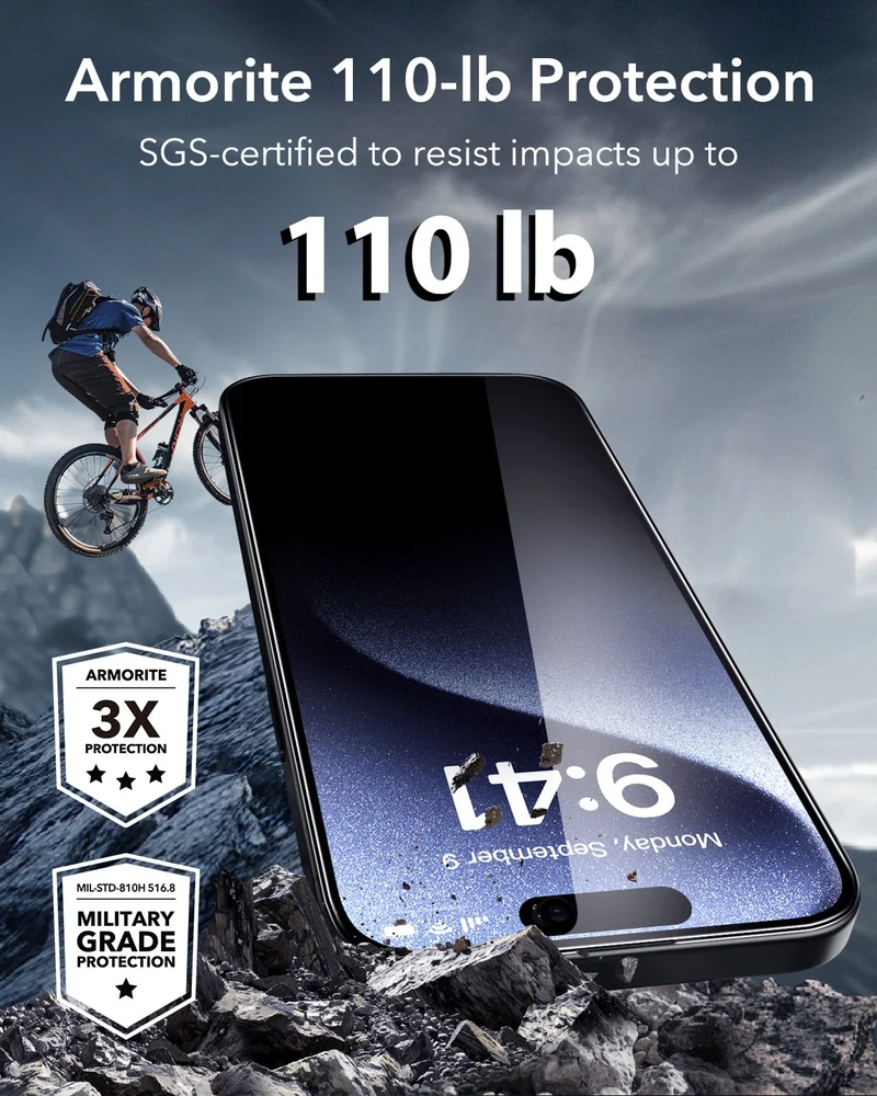 iPhone 15 Pro Max UltraFit Armorite Privacy Screen Protector - 3 Pack