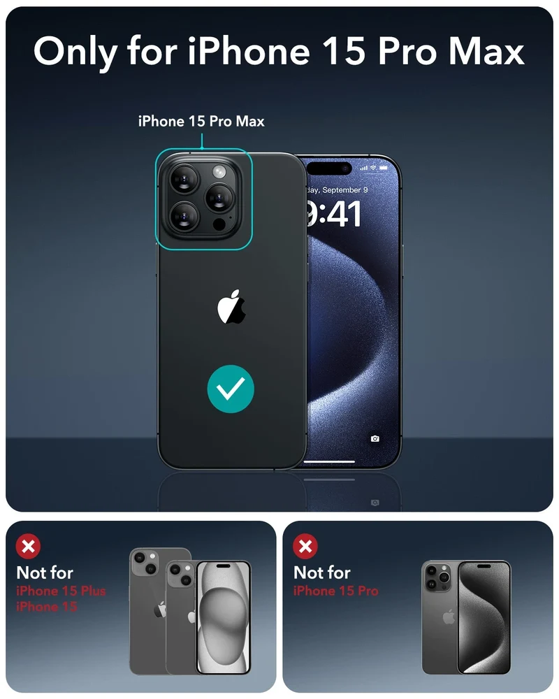 iPhone 15 Pro Max UltraFit Armorite Privacy Screen Protector - 3 Pack