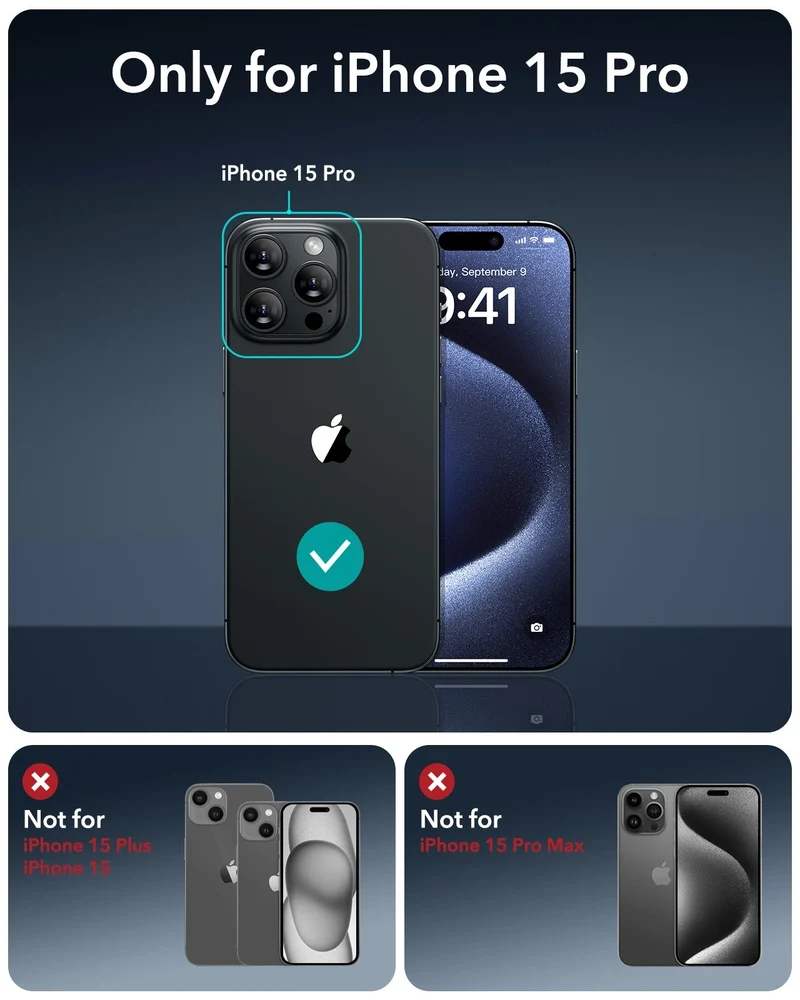 iPhone 15 Pro UltraFit Armorite Privacy Screen Protector - 3 Pack